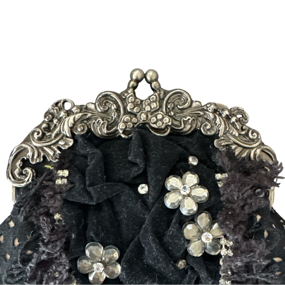 Mary Frances Vintage Black Evening Bag Clutch - Picture 5 of 6